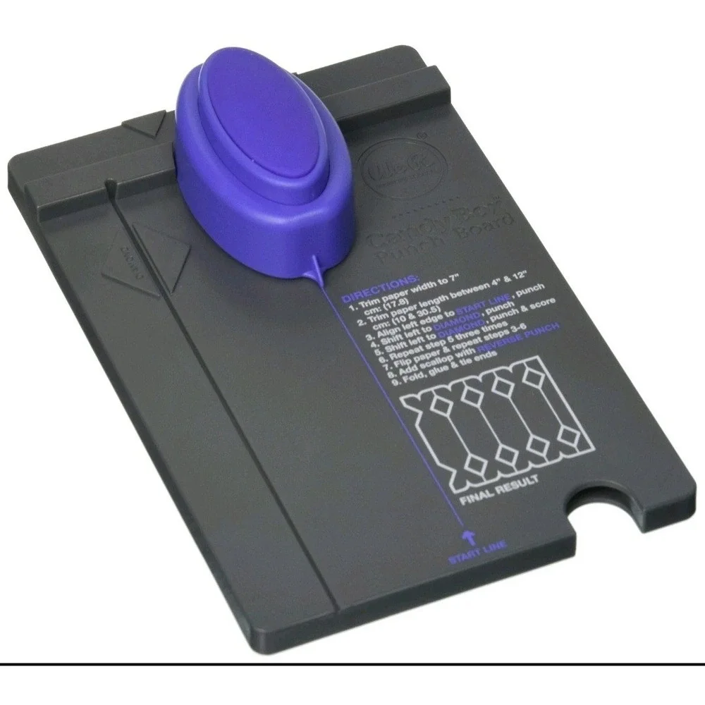 Candy Box Punch Board by We R Memory Keepers  W/ 2 Way Punch Board, Scoring Tool